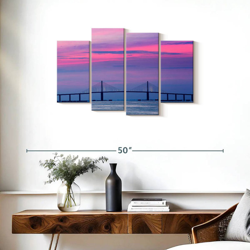 Lilie Pastel Sky Bridge, 22'' H x 36'' W