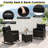 3 PCS Patio Wicker Rocking Set with Tempered Glass Table & Soft Cushions Outdoor-636095309-636095308