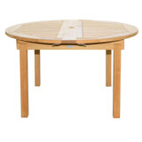 Chelsea Round Teak Outdoor Extension Table 48"-72"