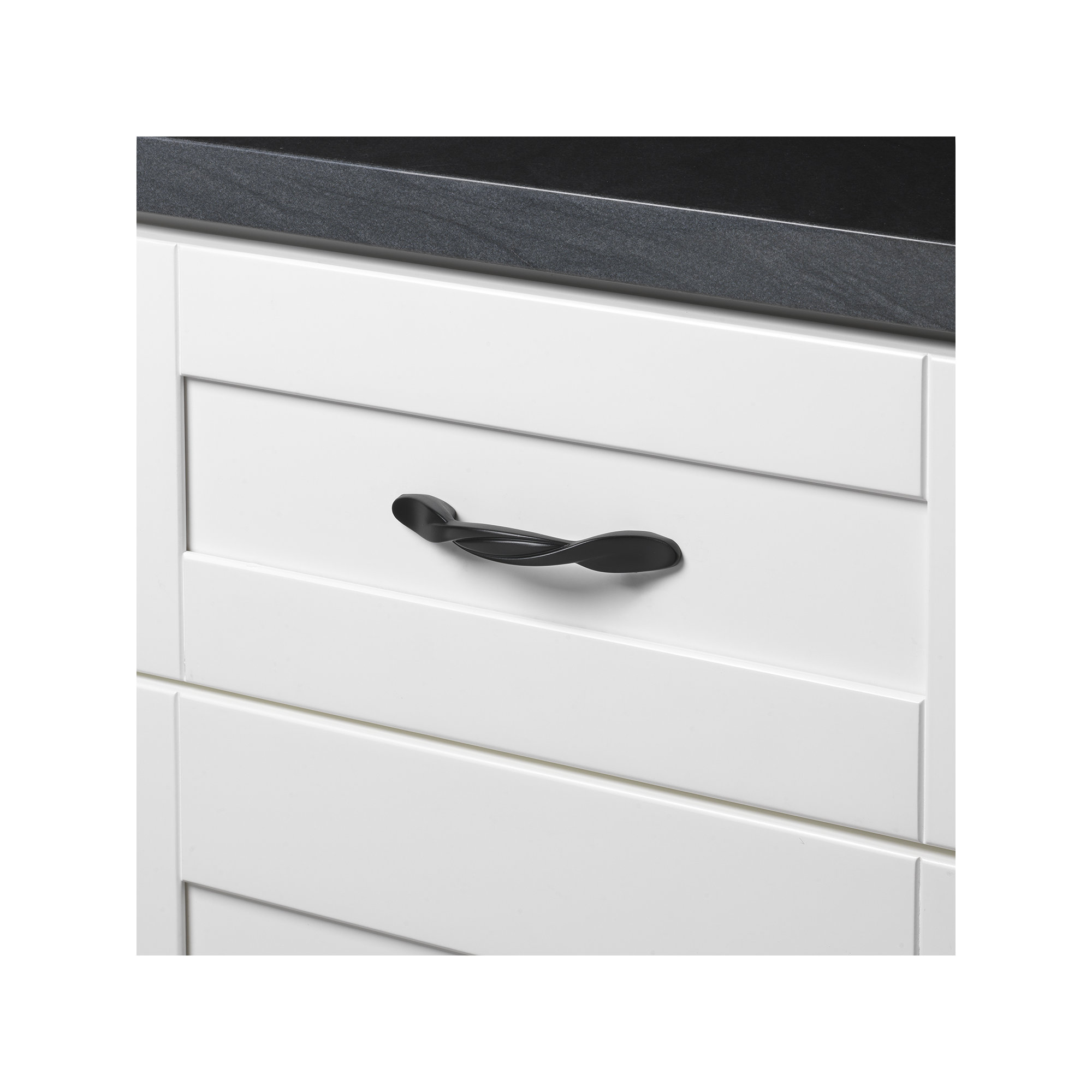 GlideRite Hardware Classic Twisted Pull, Matte Black