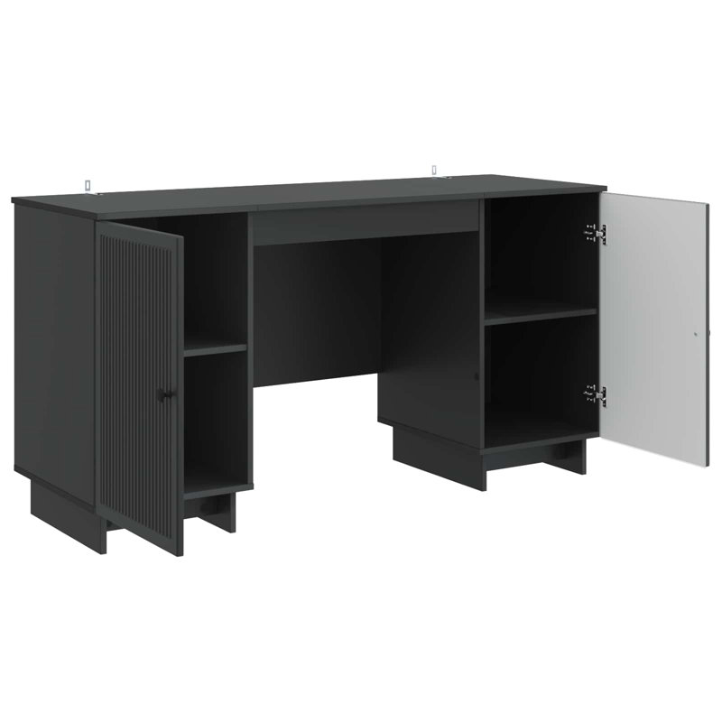 Credenza Desk, Black