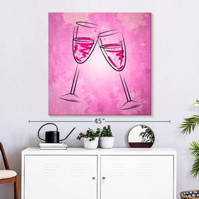 Yarlin Pink Champagne Glasses