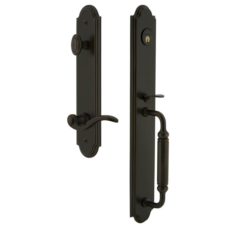 Complete Inactive Arc Dummy Handleset with Bellagio Lever and Rosette