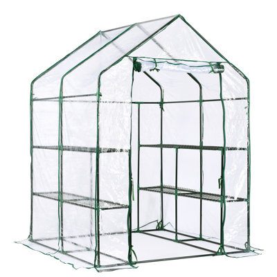 Garden Elements Plastic Indoor/Outdoor Standing Greenhouse, Clear, Large