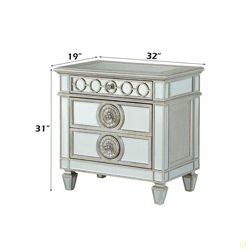 Table de chevet Glam Luxury, Transparent