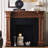 Wlanut Solid Wood Freestanding Fireplace