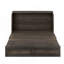Grand lit escamotable style ferme avec station de charge, lit plateforme pliable avec grand tiroir de rangement pour chambre d'amis, petite chambre-270489292