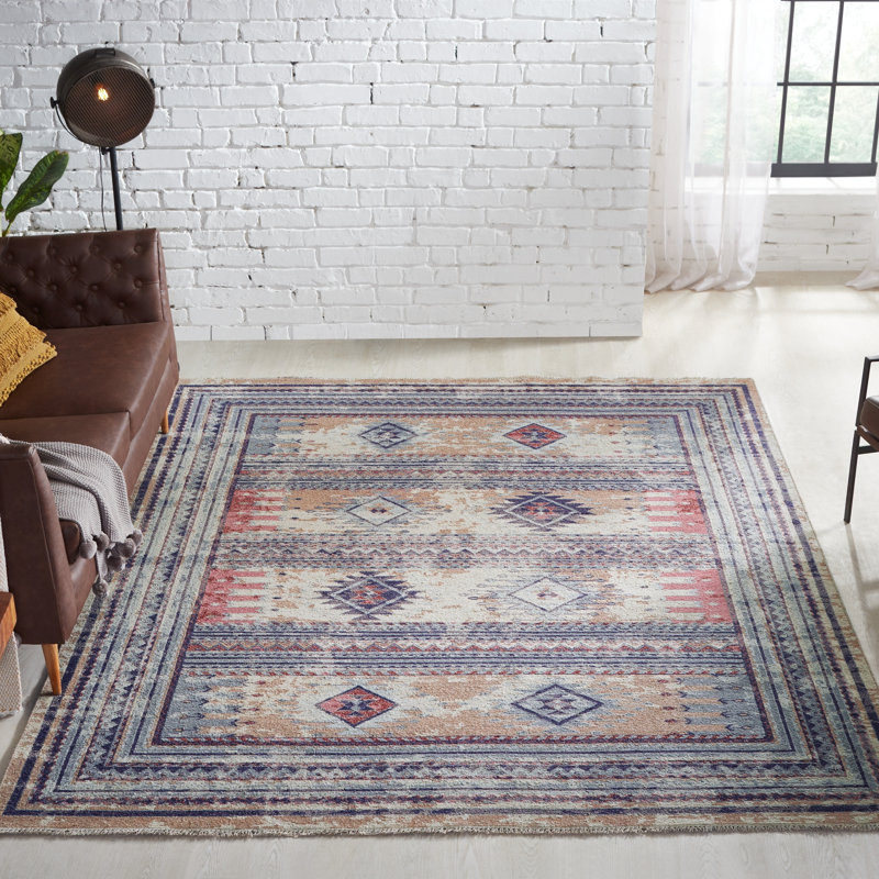 Zahara Hand Knotted Wool Area Rug, Rectangle 10' x 14'
