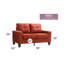Causeuse modulaire Newbury G465A-L, ROUGE