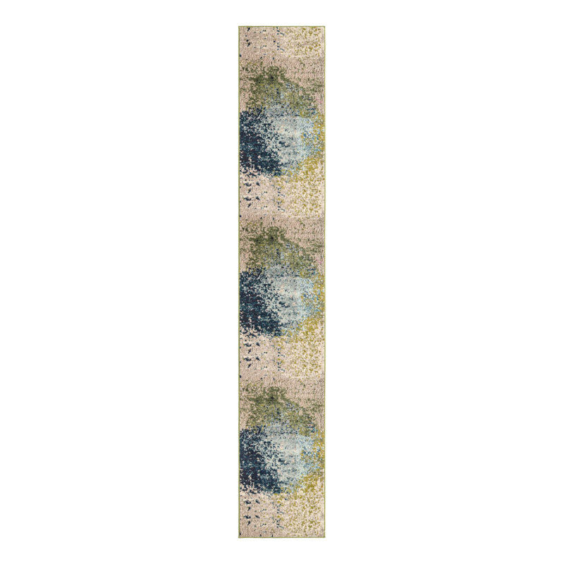 Rizer Washable Abstract Indoor Rug, Runner 2'7" x 12'