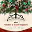 Frosted Artificial Christmas Tree with Pinecones Berries and Metal Stand-1400196940