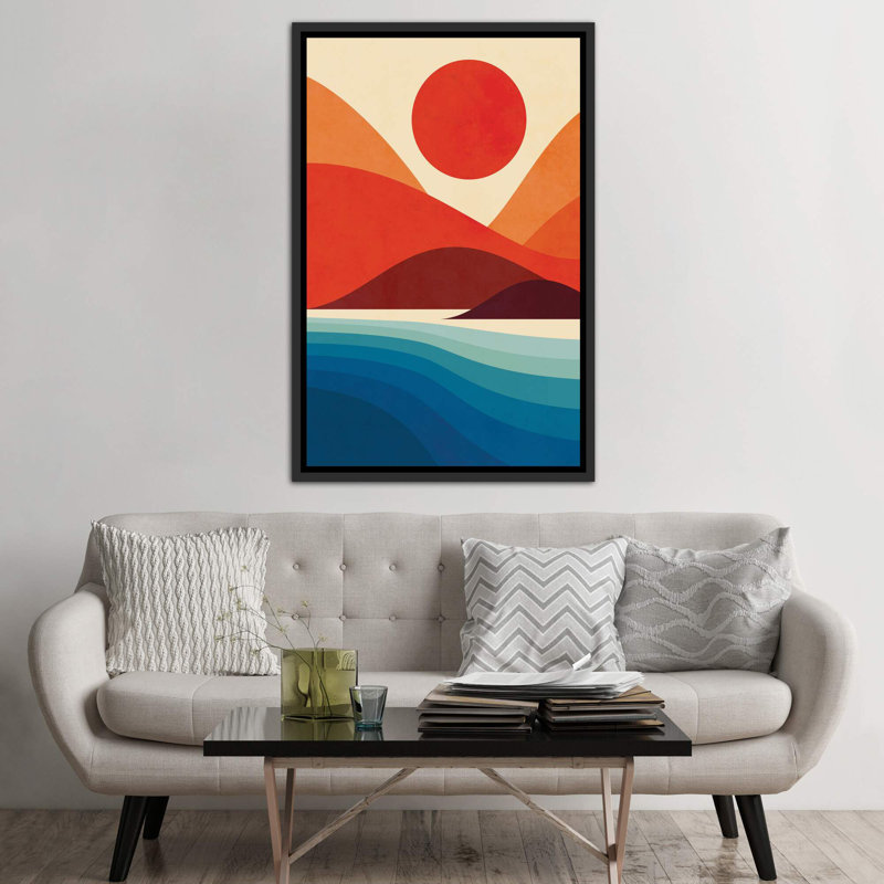 « seaside » par jay fleck-impression sur image, Toile avec cadre noir patiné, H 40 po x l 26 po x P 1,5 po