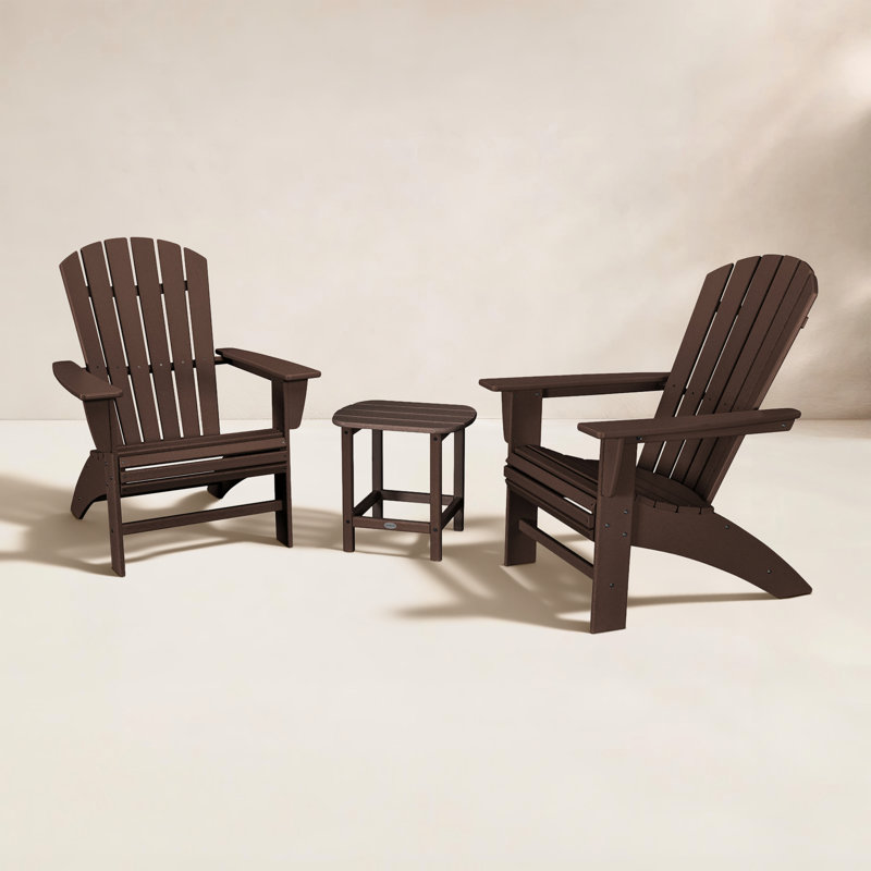 Ensemble Adirondack 3 pièces Nautical, Acajou