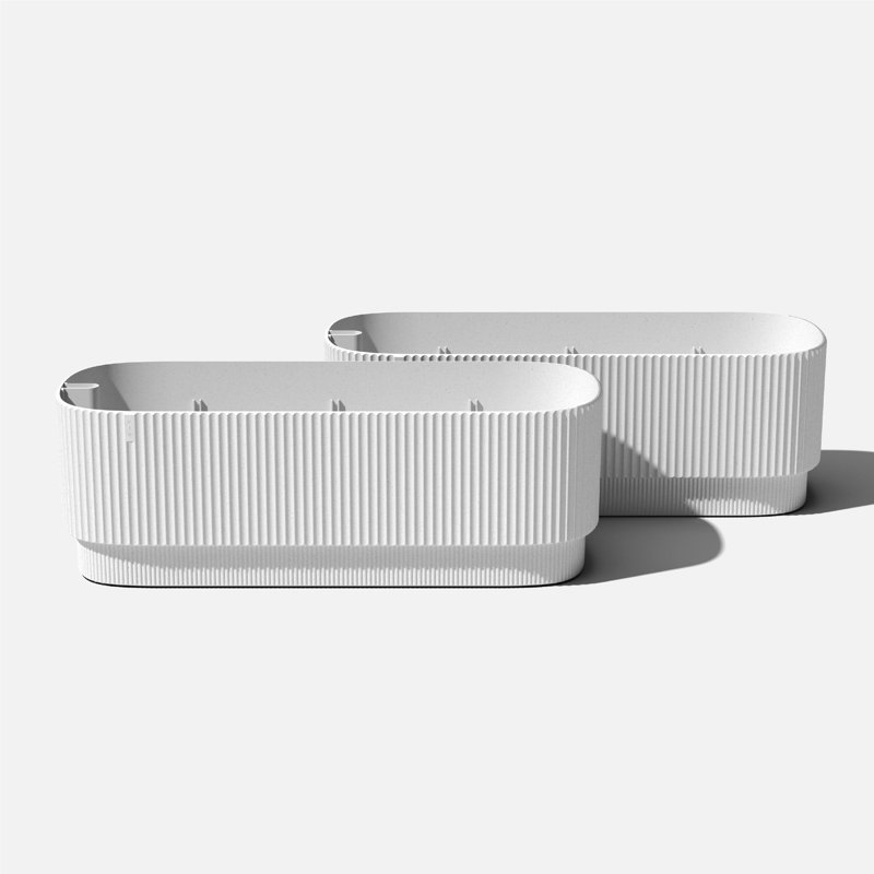 Jardinière 42 po Veradek Demi Series, 2, Blanc