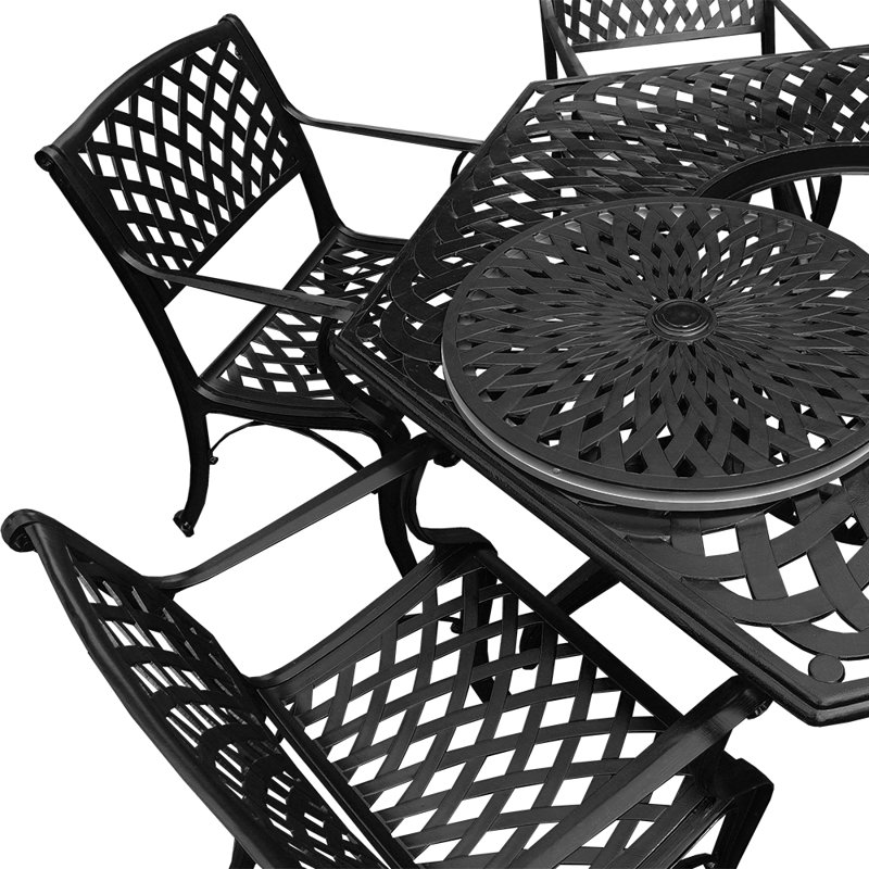 Ensemble repas 7 pièces Cassella, Noir