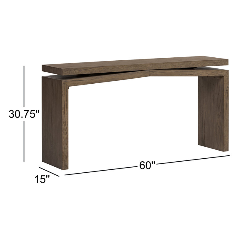 Matthes Solid Wood Console Table, Rustic Gray, 30.75" H x 60" W x 15" D