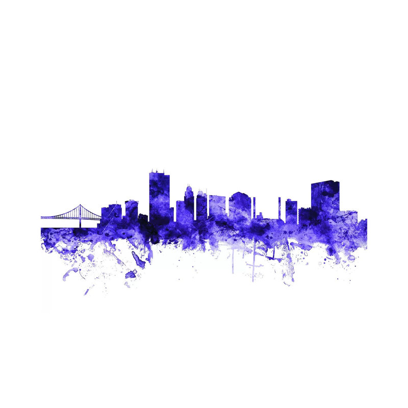 Toledo, Ohio Skyline by Michael Tompsett - Wrapped Canvas Print, 20.32cm H x 30.48cm W x 1.91cm D