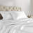 Satin White 100% Satin Luxury Wrinkle Resistant 6-Piece Cal King Sheet Set-111014602-111014612