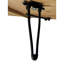 Table basse Ayanni, pieds fuselés en métal, table basse avec tablettes ouvertes