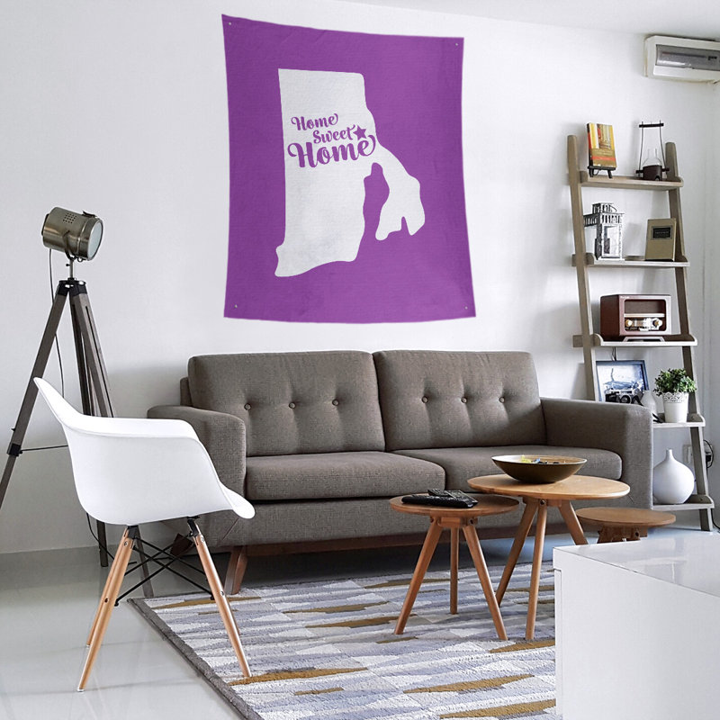 Tapisserie murale Home Sweet Providence, H 104 po x l 88 po, Violet