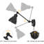 Ensemble de 2 appliques murales à brancher, éclairage mural avec interrupteur à intensité variable, lampe murale à bras articulé, luminaires industriels en métal noir