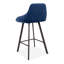 2 Velvet Upholstered Antwan 65cm Bar Stool with Black Metal Legs-41303731