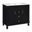 Meuble-lavabo 36 po avec lavabo supérieur, armoire de rangement moderne avec 2 portes à fermeture douce et 2 tiroirs, meuble-lavabo simple-118003222