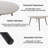 Modern Kitchen Dining Set, 43'' to 60'' Extendable Dining Table with 32.8"H Upholstered Dining Chairs for 4 Person-118554291-118554296