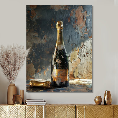Décoration murale rétro «Glam Champagne» - vin et champagne