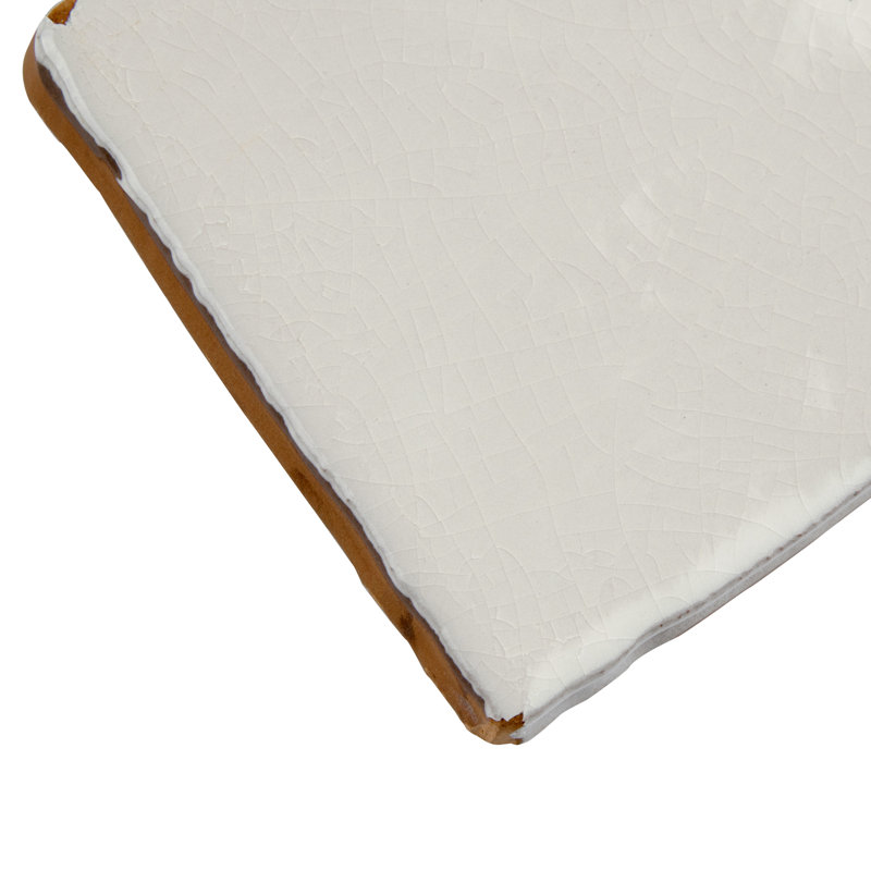 Antic Craquelle 3" x 6" Ceramic Concrete Look Subway Wall Tile, White