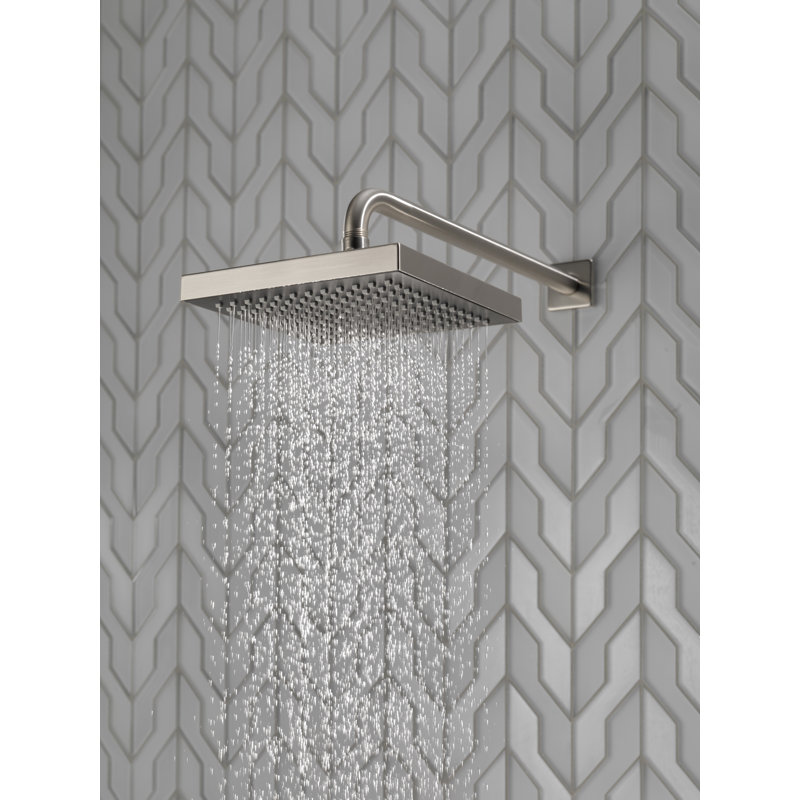 Pomme de douche carrée à jet unique Universal, Inoxydable