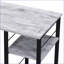 Bureau, bureau d'écriture rectangulaire avec tablette à 2 niveaux | Blanc antique Finition noire | Métal Bois synthétique-706885728