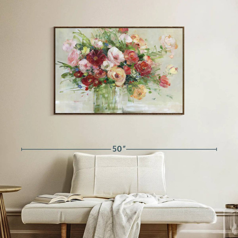 Just Peachy, Cadre flottant noyer, 40 po x 27 po