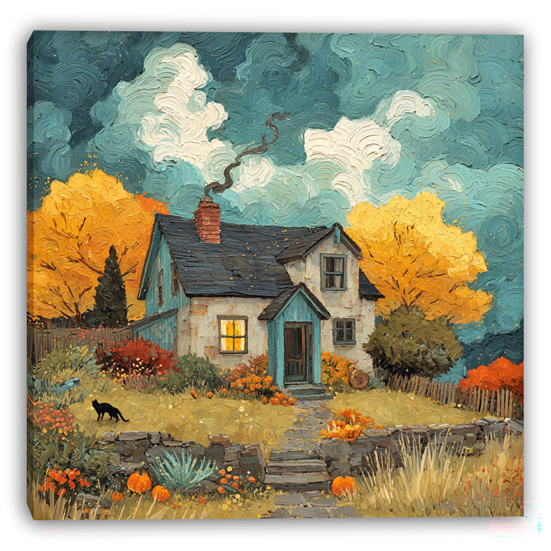 «Stormy Evening Farmhouse», art mural sur toile