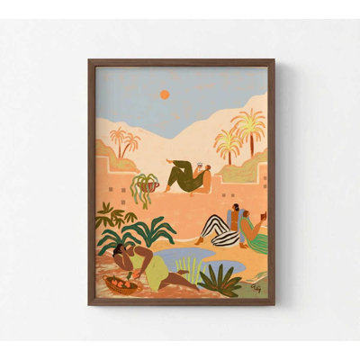 Tropical Island Wall Art: impression aquarelle vibrante