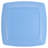 Gibson Home Grayson 4 Piece 10.5 Inch Square Melamine Dinner Plate Set in Assorted Blue