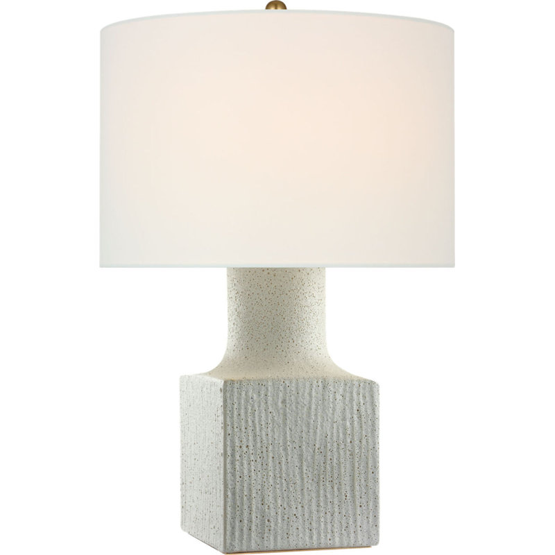 Aviva 24" Table Lamp with Linen Shade, Volcanic Ivory