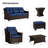 Keaisha 5 Person Outdoor Conversation Furniture Set Seating Group With Coffee Table And Cushions-2094500621-2094500620