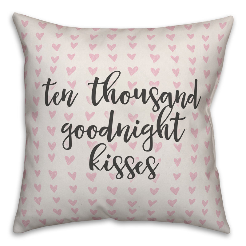  Coussin Ten Tenous Goodnight Kisses in Hearts, Coussin décoratif