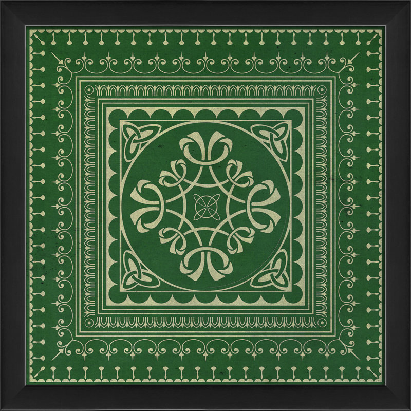 3 impressions encadrées Tile, Vert