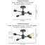 Luminaire suspendu unique noir antique Spoutnik à 4 lumières 18 po Theis