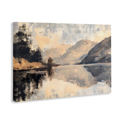 Brushed Mountain Reflection Canvas, design by LSR Creative Studio