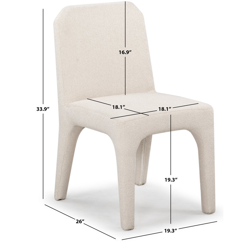 Maricelle Boucle Dining Chair, Tan