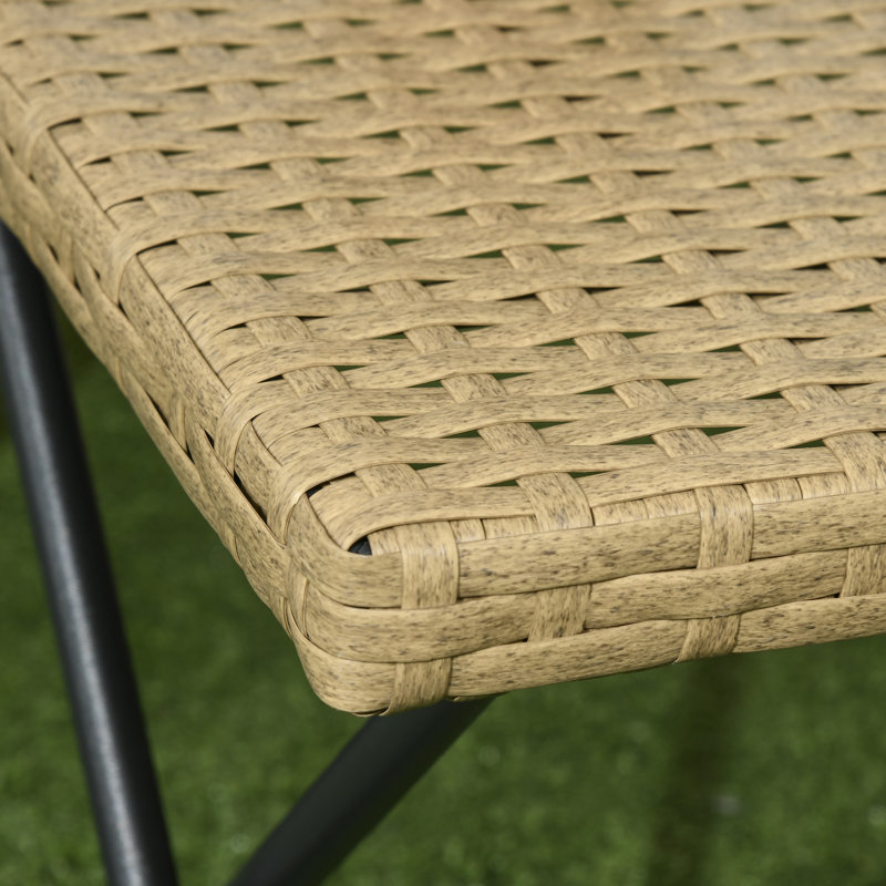 Square Wicker/Rattan Outdoor Folding Side Table
