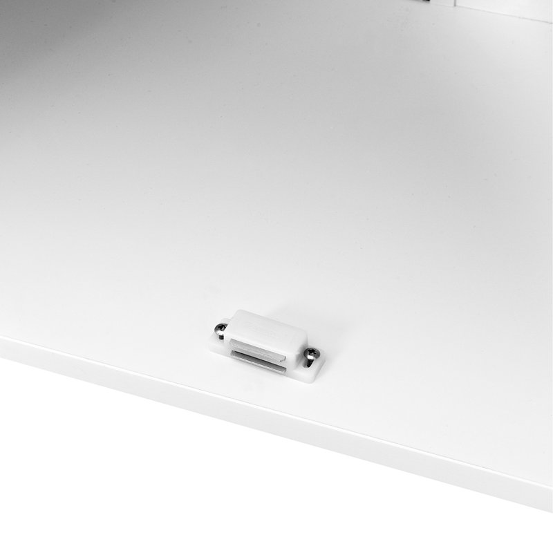 Armoire de rangement pour salle de bain avec tablette réglable à double porte, blanc