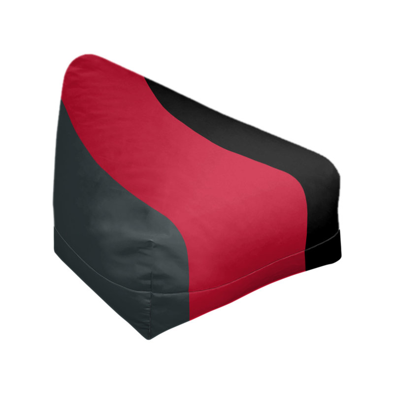 Classic Bean Bag, 42" H x 38" W x 31" D, Steel Gray/Red/Black