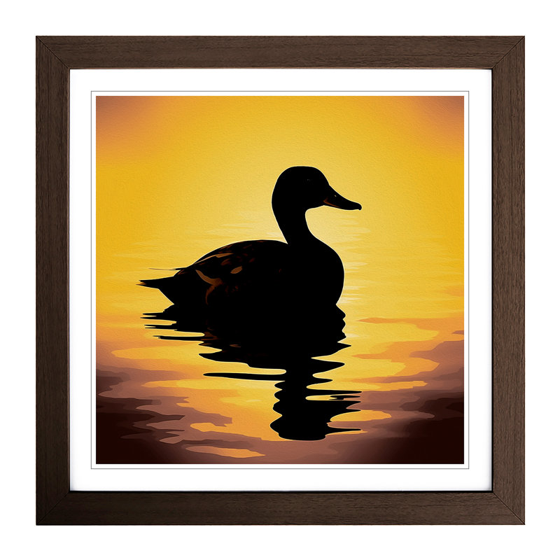 Single Picture Frame Print on Wood, Walnut
