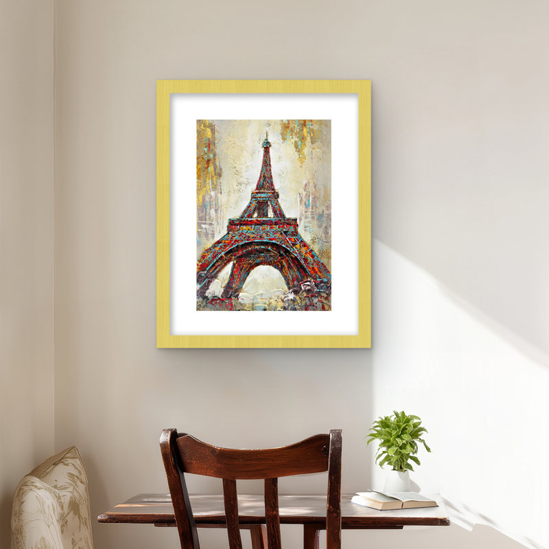 Abstract Eiffel Tower - Contemporary Framed Print for Decor