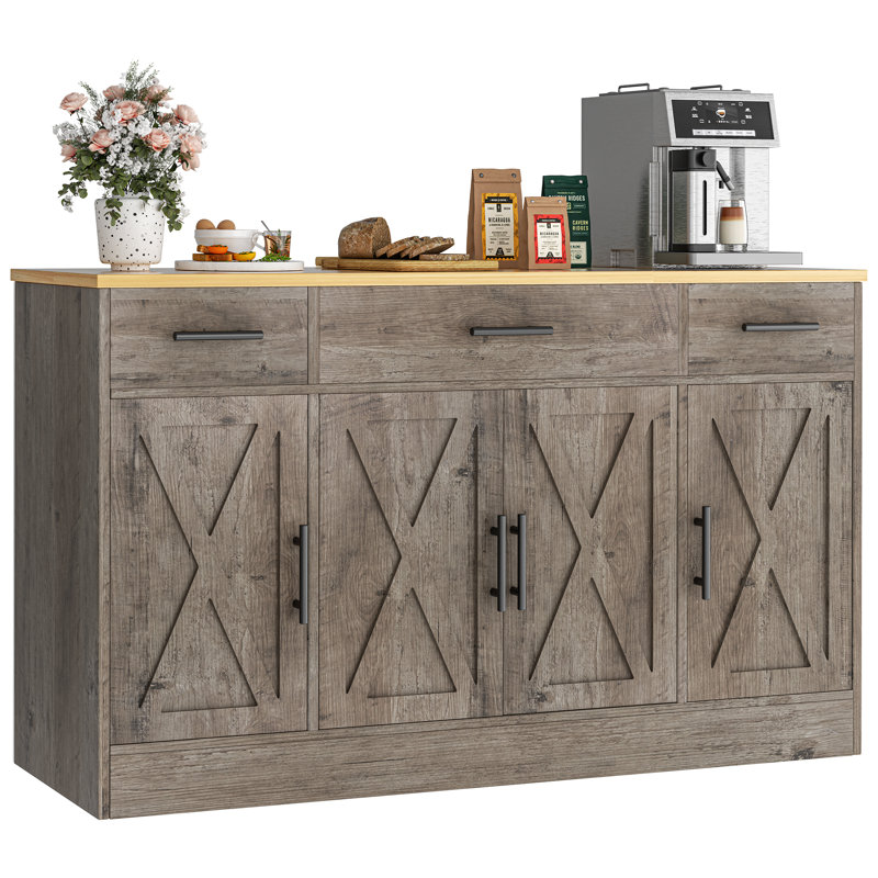   Cydney 53.4" Sideboard Buffet, Gray