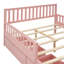 Plateforme en bois robuste Milsap avec garde-corps et tiroirs de rangement pour un sommeil confortable-784765137-784765139